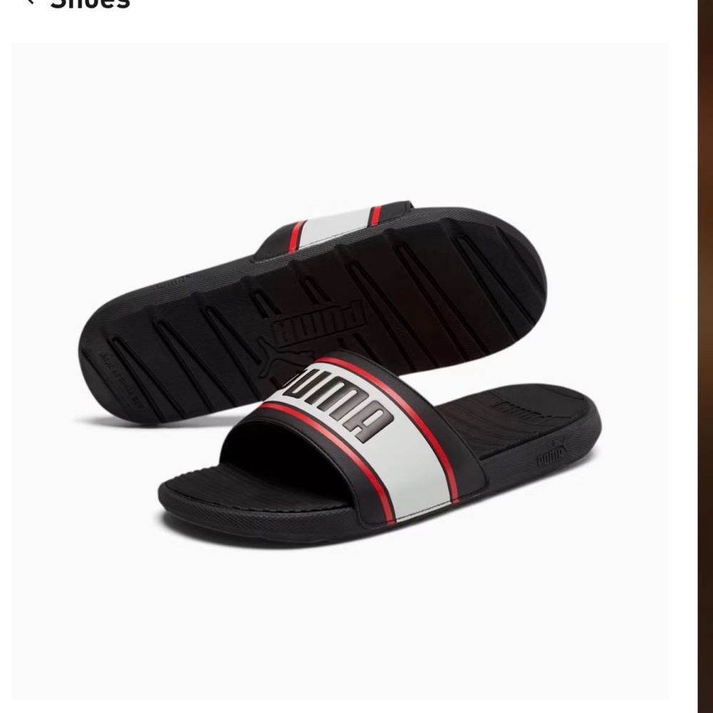 EUC Gently Used PUMA Cool Cat Youth Retro Beach Ready Sliders Slip on 4 to 4.5 - Picture 3 of 9